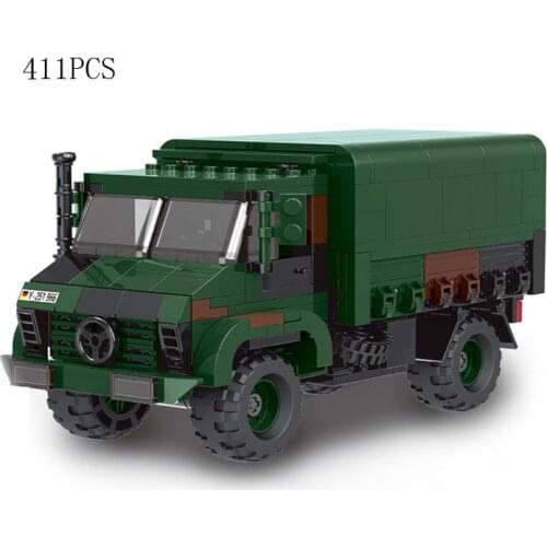 World war military 1:30 scale Unimog truck moc batisbricks block WW2 army forces bricks LKW 2T GL vehicle toys For Boys gifts