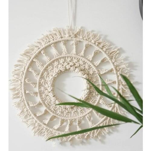 Macrame Round/circle Mandala In 100% Pure Cotton Tapestry Wall Hanging Boho Tapestry Wall Decoration Macrame Wall Hanging