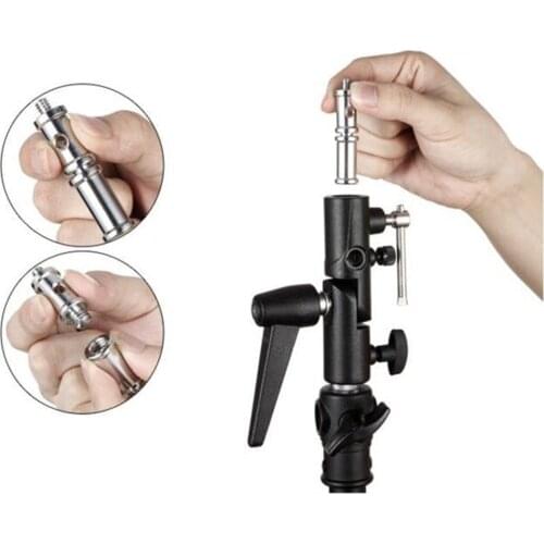 Metal Swivel Umbrella Adapter Studio Flash Light Stand H Type With Hot Shoe Holder Bracket For Camera Tripod Mound Accessories