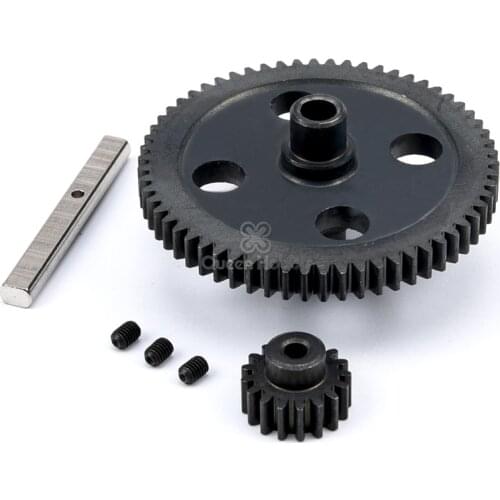 Queen Hobby Metal Diff Gear 62T Reduction & 17T Pinion Motor Gear 0015 0088 RC Parts for 1/12 RC Car Crawler WLtoys 12428 12423