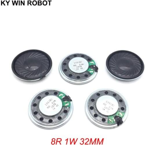 5pcs/lot New Ultra-thin speaker 8 ohms 0.5 watt 0.5W 8R speaker Diameter 32MM 3.2CM thickness 5.2MM