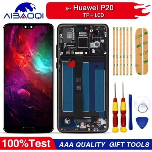 New original Touch Screen LCD Display LCD Screen For Huawei P20 Replacement Parts + Disassemble Tool+3M adhesive