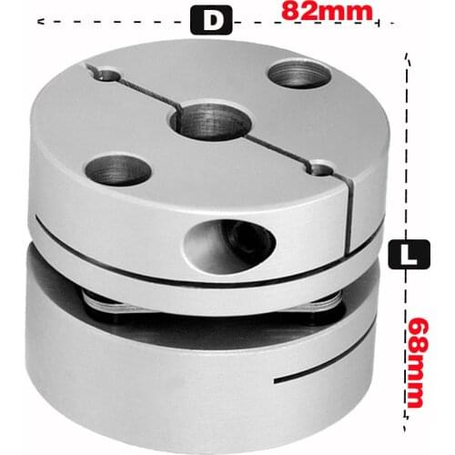 Aluminum alloy D82L68 single diaphragm coupling elastic joint D82mm L68mm ball screw step servo motor encoder computer FA parts