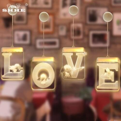 A-Z Letter Light Alphabet 3D LED Night Lights Hanging Illusion Lamp for Birthday Party Wedding Holiday Christmas Decoration Gift