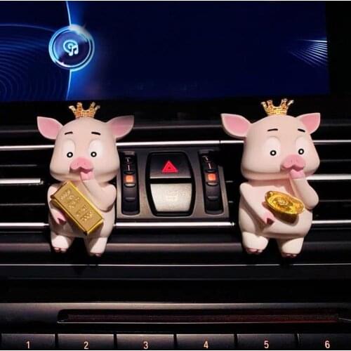 Lovely Fortune Pig Car Air Outlet Freshener Fragrance Aromas Perfume Clip Decor 2020