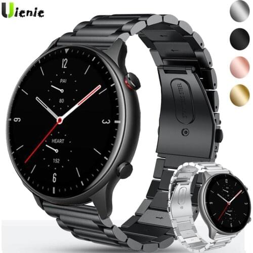 For Huami Amazfit GTR 2 2E >R 47mm Strap gtr2 Stainless Steel Quick release Watchband Metal Wristband Bracelet 22mm Watch Band