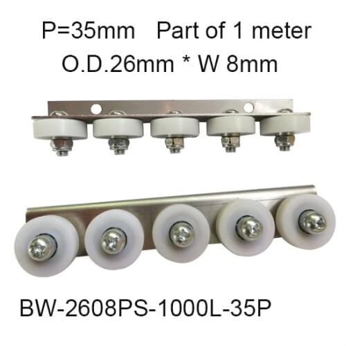 Resin Wheel Conveyor 35mm Pitch / Wheel O.D. 26mm * Width 8mm skate wheel conveyor