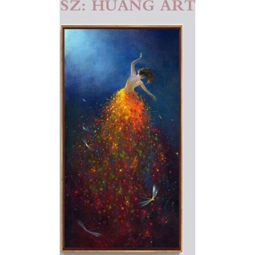 Hand painted abstract figure oil painting Modern girl Painting Wall art picture Home Decoration for living room wall decor