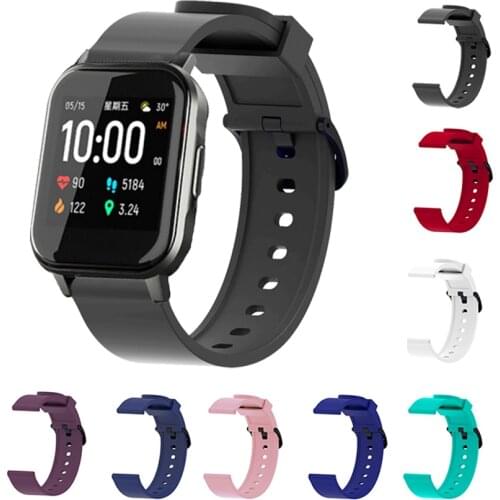 For Haylou LS02 Strap Silicone Replacement Wristband Bracelet for Xiaomi Haylou LS02 Smart Watch Correa Belt for Amazfit GTS