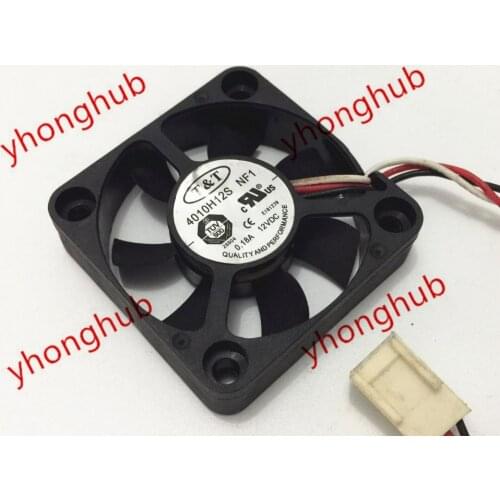T&T 4010H12S NF1 Server Cooling Fan DC 12V 0.18A 40x40x10mm 3-wire