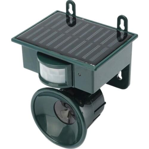 Ultrasonic PIR Outdoor Solar Animal Bird Dog Fox Repeller Repellent Scarer