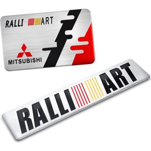 1Pcs Aluminium Alloy Car Stickers Badge Decals For Mitsubishi Ralliart Lancer Mirage ASX Pajero Outlander Jinxuan Galant
