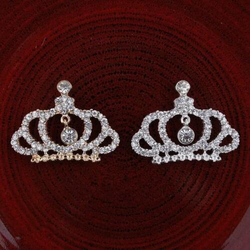 30pcs Princess Crown Rhinestone Buttons embellishment Wedding Dres Diy Hair Decoration Factory Free Shipping