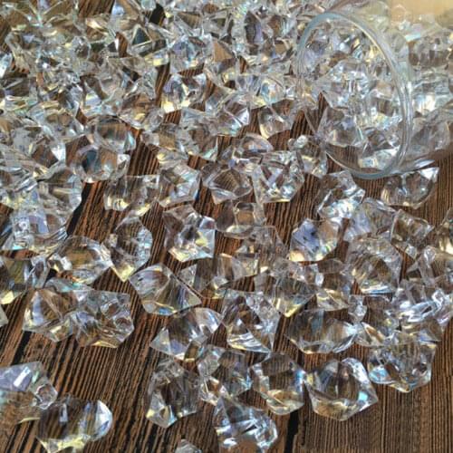 Clear Diamond Jewels Treasure Chest Pirate Acrylic Crystal Gems Vase Filler Club Party Gift Home Decor Birthday Wedding