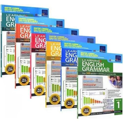 6 Books 7-12 years old SAP Learning Grammar Workbook Singapore grammar exercise book set