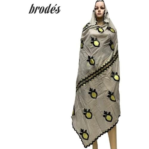 African Dubai Cotton Pashmina For Pray Emroider Ring Diamond Shawl Wrap Chemical Lace Stole Net Scarf Headband Muslim