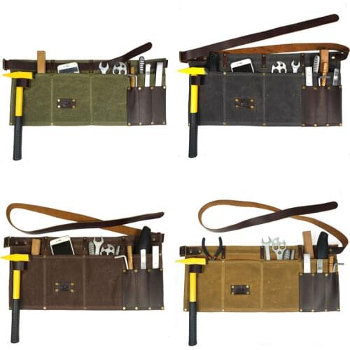 Hunting Gun Accessories Waxed Canvas Waist Work Apron 4Pocket Holder Tablier with Hammer Loop Durable waterproof Apron XS to 6XL