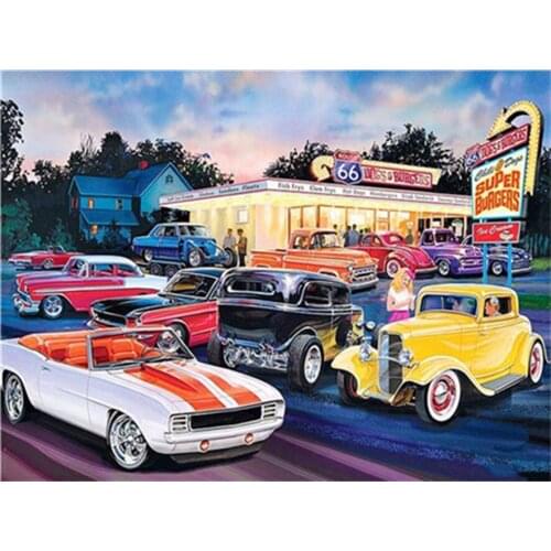 5D Diy Diamond Painting Diamond Inlaid Handsome Racing Luxury Car Diamond Embroidery Rhinestone Picture Mosaic Home Decoration