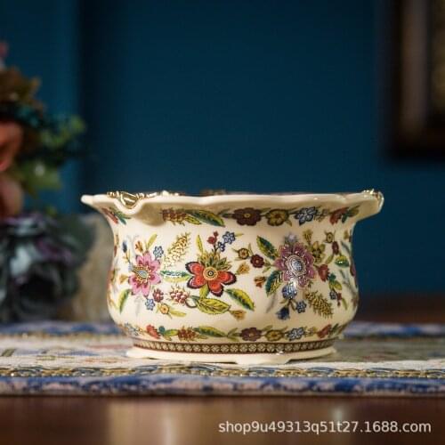 American ashtray European living room household creative classical enamel color gilded ceramic ashtray office without cover