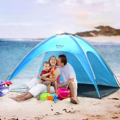 Automatic Camping Tent Easy Setup Tent Family Portable Outdoor Hiking Beach Tent Sun Protection Shelter 2-3 Person Waterproof