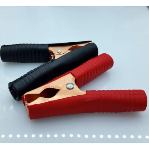 Car Alligator Clips with Soft Plastic Insulated Boot Battery Clamps Crocodile Clip 100A Red+Black 10pcs/lot