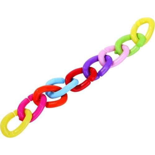 50Pcs/Pack Parrot Toys Clips Hooks Bird Stand Chain Rainbow Rat Bird Colorful DIY Toy birds accessoires