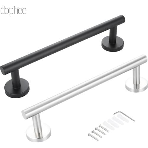 Dophee 1pc Towel Holder Single Towel Rack Hanging Holder Wall Mounted Kitchen Bathroom Accessories
