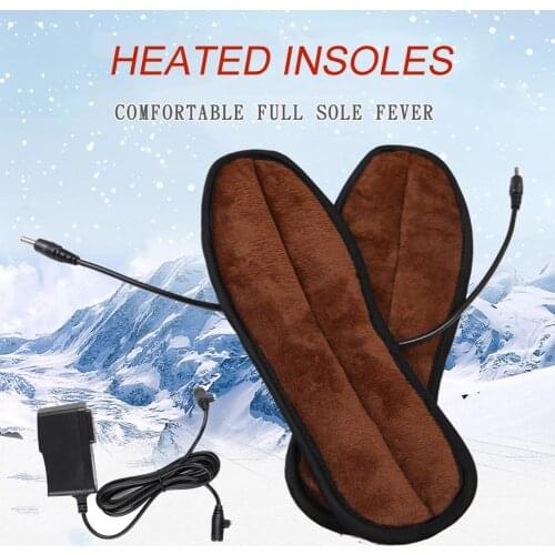 Electric Heated Insoles Winter Foot Warmers Heater Rechargeable Feet Warmth-Keeping Third Gear Thermostat With Charger