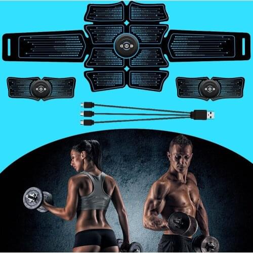 Electromagnetic Stimulation Of Muscles Trainer Massage Effective Fat Burning Fitness Equipment Home Gym Exercise USB Charging