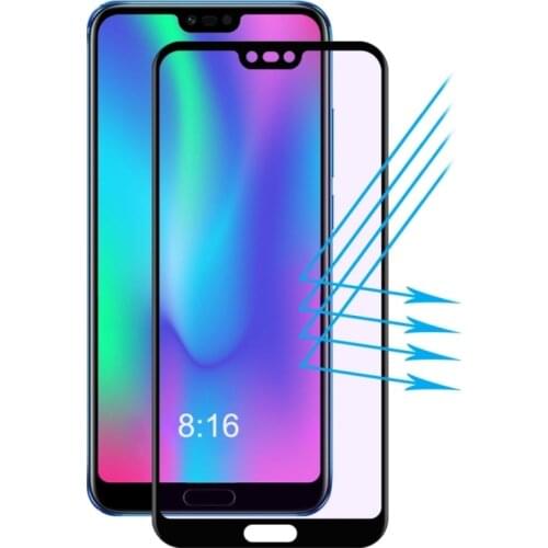 ENKAY Hat-Prince 0.2mm 9H 3D Anti Blue-ray Full Screen Carbon Fiber Tempered Glass Film for Huawei Honor 10 Screen Protector