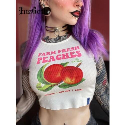 Женские трикотажные майки INSGOTH China At AliExpress