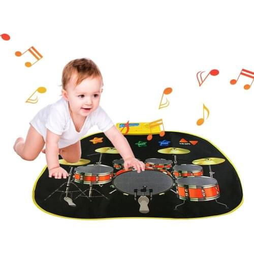 Jocasta 70.5x65cm Baby Jazz Drums Musical Instruments Mats Touch Baby Music Play Mats Kids Games Educational Toys For Children