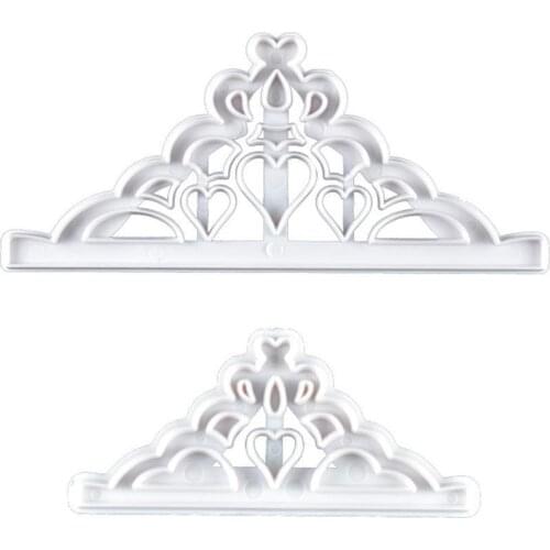 Crown Plastic Fondant Cutter Cake Mold Fondant Cupcake chocolate gumpaste Decorating tools decorating mold Tools W2P2