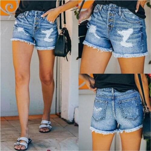 Summer High Waist Jeans Shorts Womens Ripped Denim Shorts Femme Fashion Sexy Pantalones Cortos De Mujer Ropa Drop Shipping
