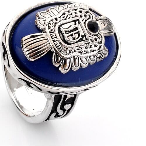Lureme Brand Jewelry Vintage Vampire Diaries Rings Salvatore Damon Stefan 's Punk Rings For Women&Men Christmas Gifts