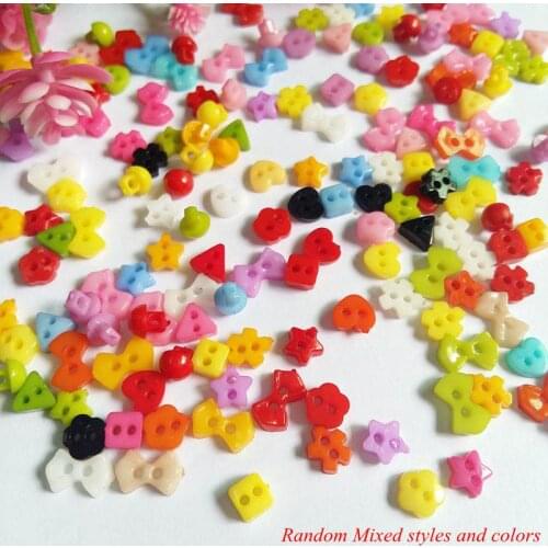1000PCS/lot About 6mm Mixed Style Mini Resin Tiny Buttons Craft Sewing Tools Button Scrapbooking DIY Decorative Button