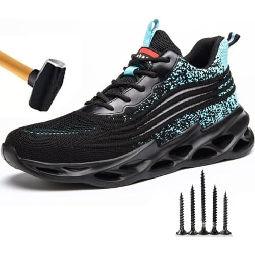 New Safety Footwear Man Work Shoes Anti-Smashing Steel Toe Shoes Working Boots Indestructible Safety Shoes Men Work Sneakers