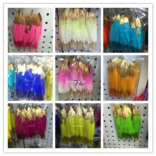New 100pcs/lot Natural Beautiful Goose Feather Decoration 4.5-7 Inches 12-17 cm Colors for Choosing #65764
