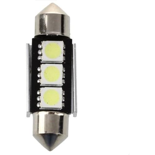 New 10X 36mm CANBUS Error Free 3 LED 5050 SMD 6418 C5W License Plate Dome Light Bulb