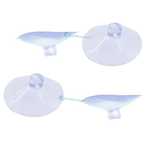 100 Pcs / Lot Plastic Clear Suction Cups 25 30 36 41 46mm Sucker Pads Fixation Hanging For Tables Pads Glass Car Table Mat
