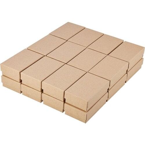 24PCS Kraft Paper Gift Box Small Kraft Paper Jewelry Box Handmade Cardboard Packing Gift Box Wedding Decorations