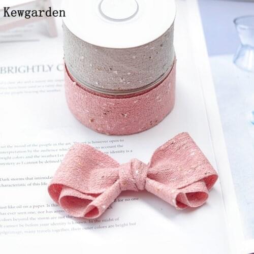 Kewgarden Dot Linen Ribbon 1" 1.5" 15mm 25mm 38mm Handmade Tape DIY Hair Bow tie Corsage Accessories Sewing Webbing 10 Yards