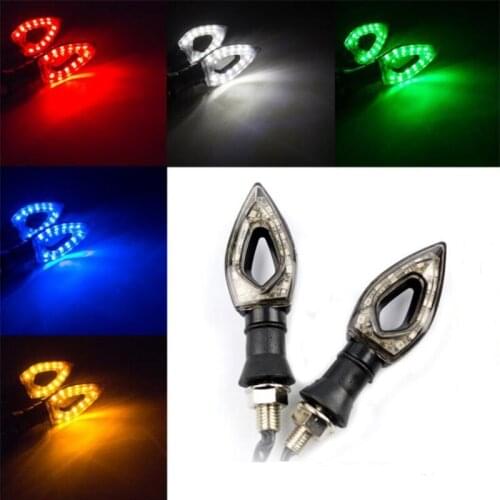 2pcs Motorcycle turn signal electric car electric motorcycle heart-shaped hollow 12V12LED turn signal modification accessories