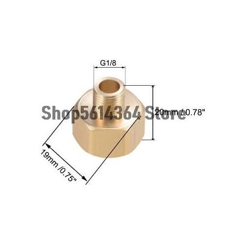 Pipe Fitting G1/8 Male x G3/8 Female Hex Bushing Adapter 20mm Length 2pcs