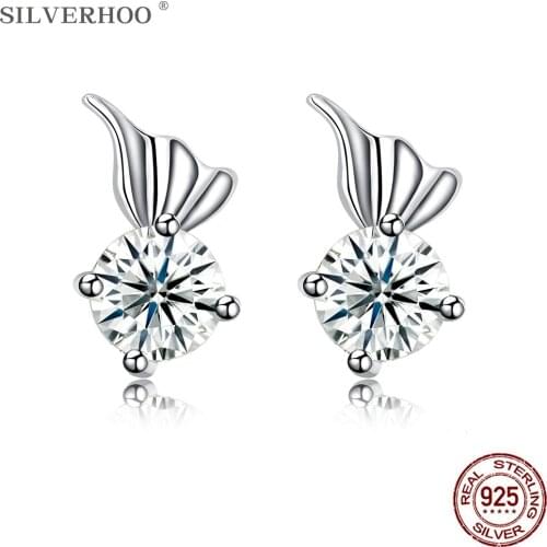 SILVERHOO Stud Earrings