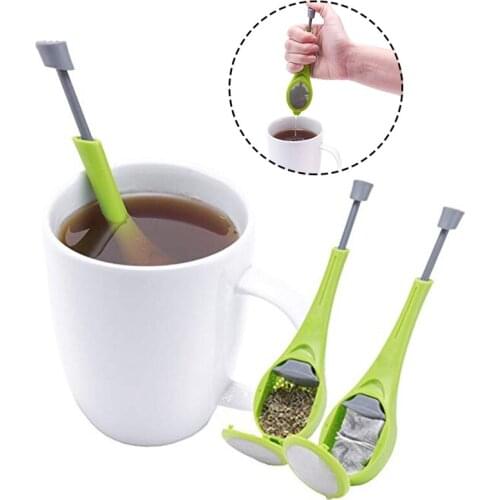 Tea Infuser Filter Tea Strainer Built-in plunger Tea bag Healthy Plastic Tea&Coffee Strainer Measure Swirl Steep Stir&Press