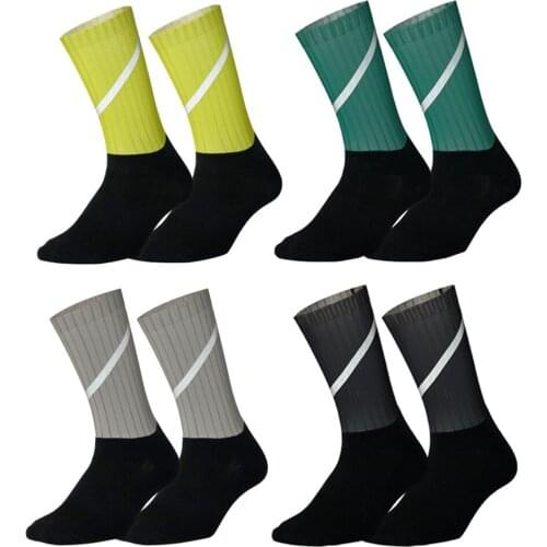 Sport Cycling Socks Wear-resistant Breathable Stockings 360 Degrees Reflective Sports Socks for Hiking Camping Running