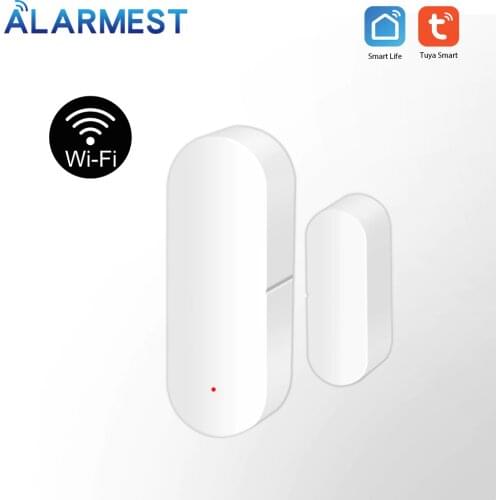 Alarmest tuya Smart Home wifi door sensor Smart control work with alexa google home alarm security