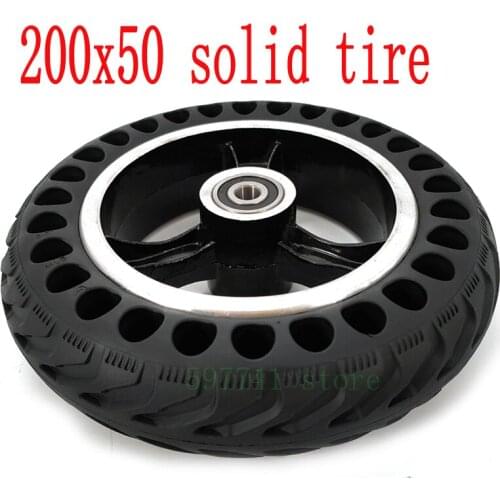 High quality 200x50 solid wheel Explosion-proof Electric Bike Scooter tyres 8 inch Motorcycle Solid Tires Bee Hive Holes