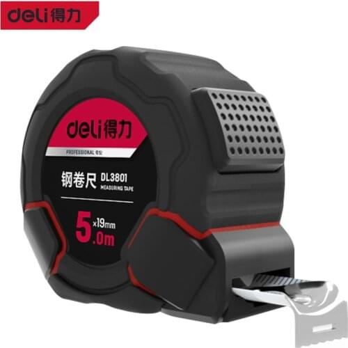 Deli High-precision Mn Steel 3/5/7.5m Tape Measuring Tools Building Decoration Measuring Tools Industrial Grade Steel Tape